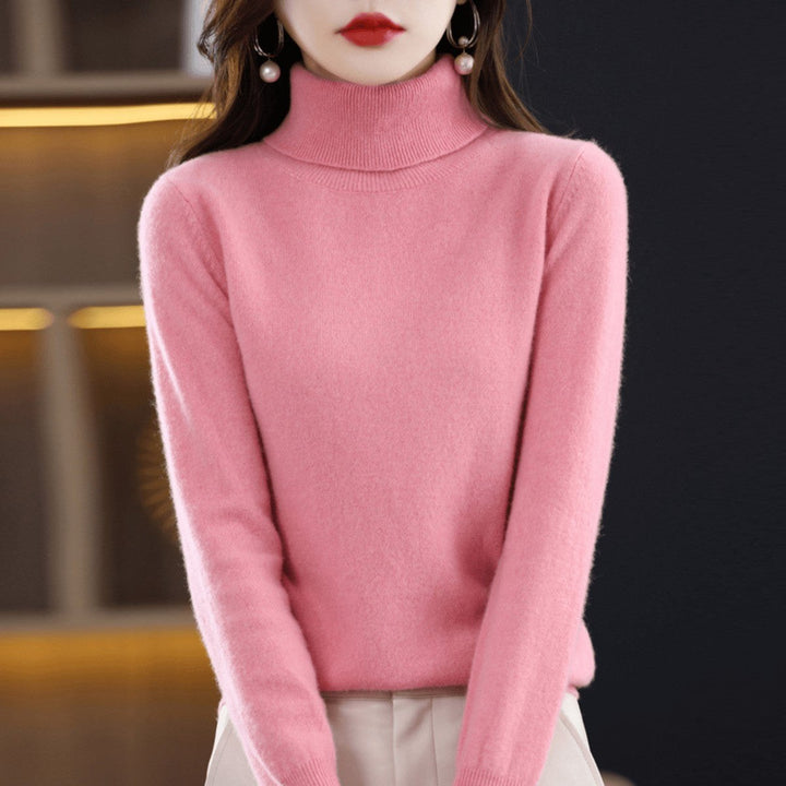 Bethan — Soft Wool Turtleneck Sweater for Women with Ribbed Cuffs, Fashions Galleries