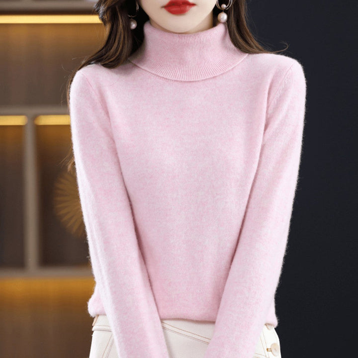 Bethan — Soft Wool Turtleneck Sweater for Women with Ribbed Cuffs, Fashions Galleries