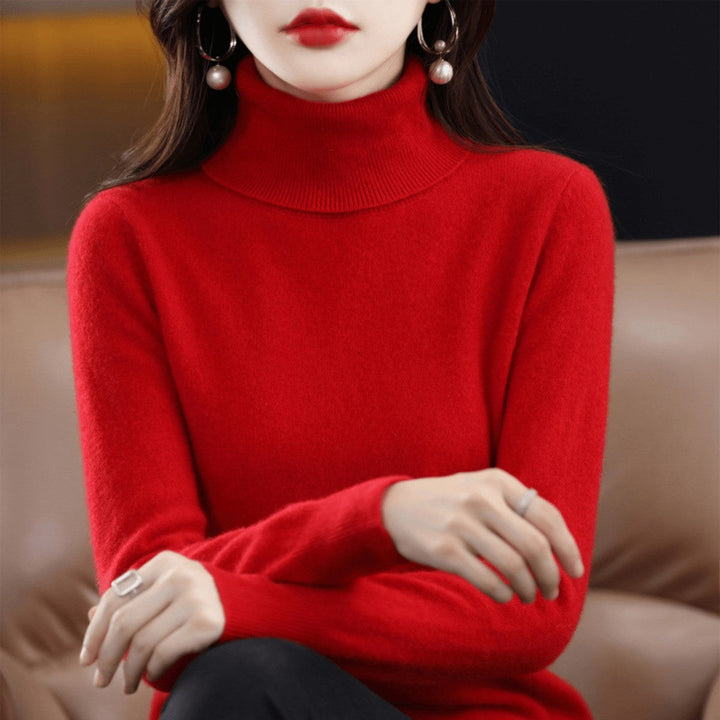Bethan — Soft Wool Turtleneck Sweater for Women with Ribbed Cuffs, Fashions Galleries