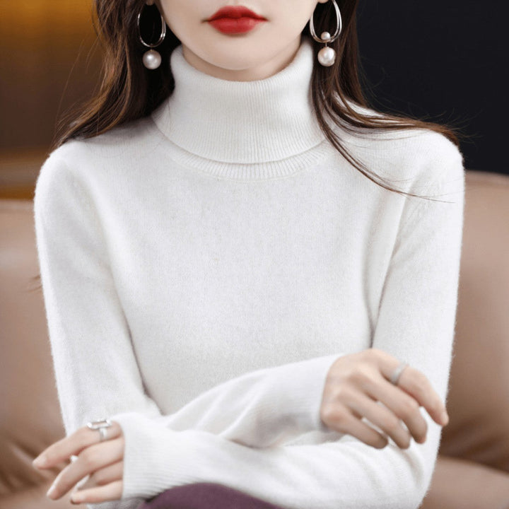 Bethan — Soft Wool Turtleneck Sweater for Women with Ribbed Cuffs, Fashions Galleries