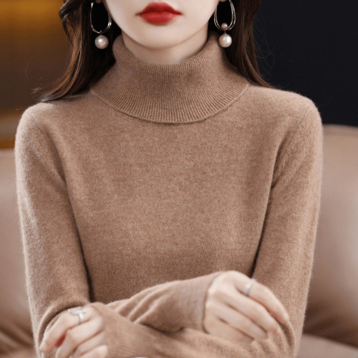 Bethan — Soft Wool Turtleneck Sweater for Women with Ribbed Cuffs, Fashions Galleries
