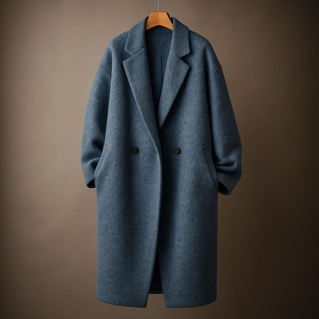 Clemence — Oversized Long Wool Blend Coat for Women with Wide Lapel, Fashions Galleries