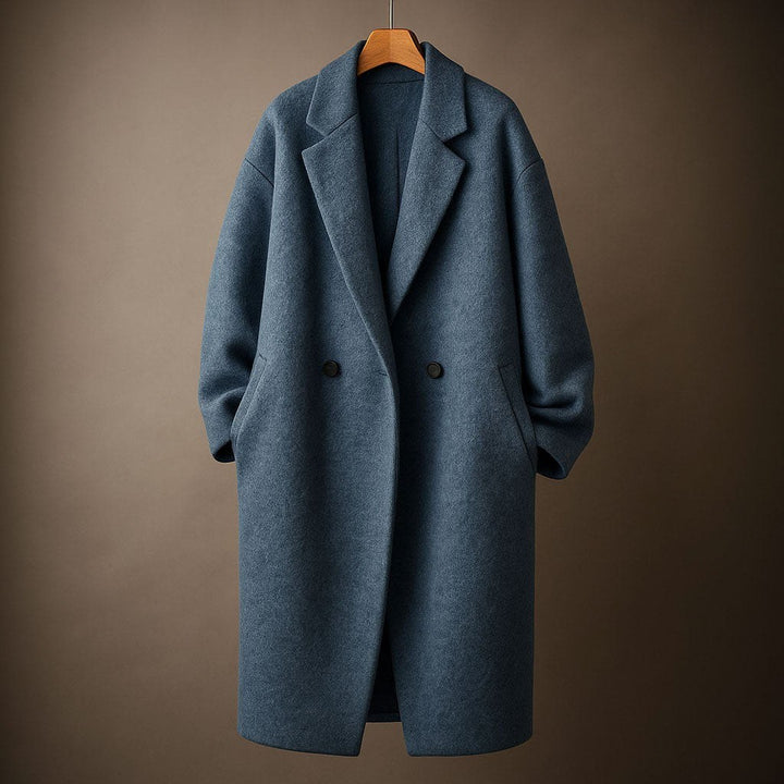 Clemence — Oversized Long Wool Blend Coat for Women with Wide Lapel, Fashions Galleries