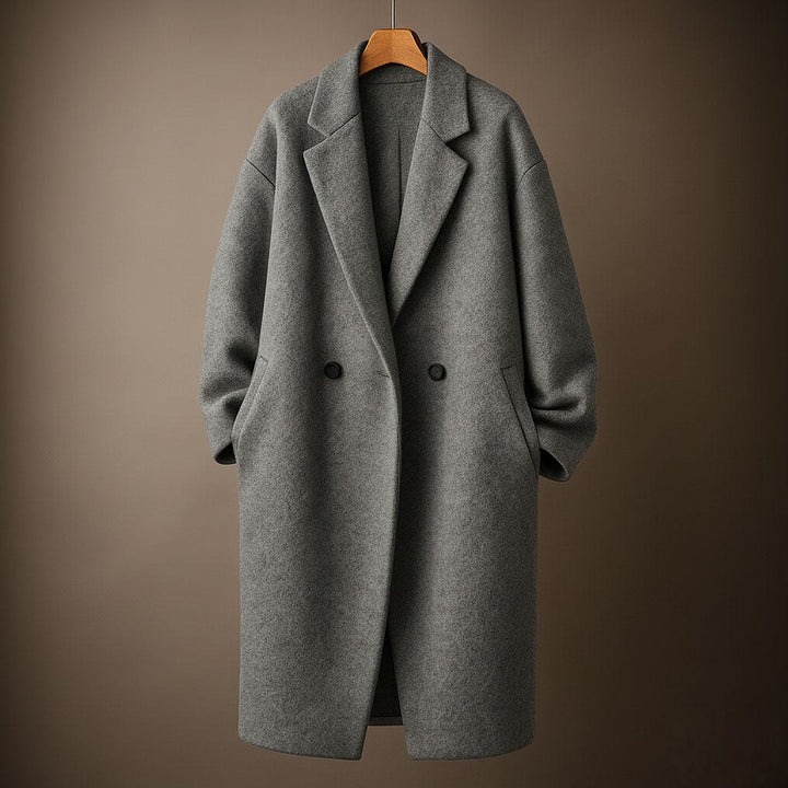 Clemence — Oversized Long Wool Blend Coat for Women with Wide Lapel, Fashions Galleries