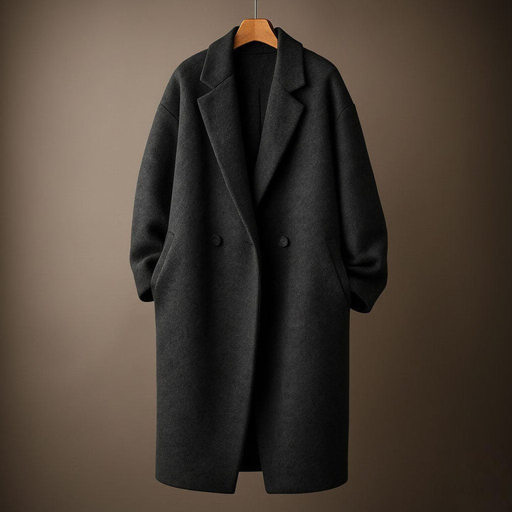 Clemence — Oversized Long Wool Blend Coat for Women with Wide Lapel, Fashions Galleries