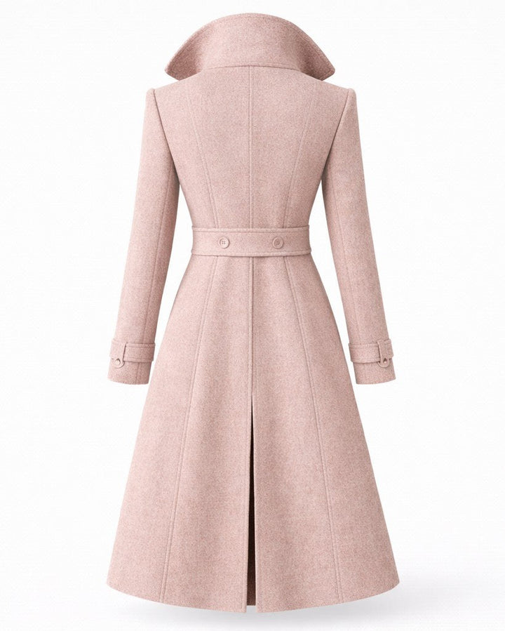 Danuta — Long Wool Blend Winter Coat for Women with Flared Hem, Fashions Galleries