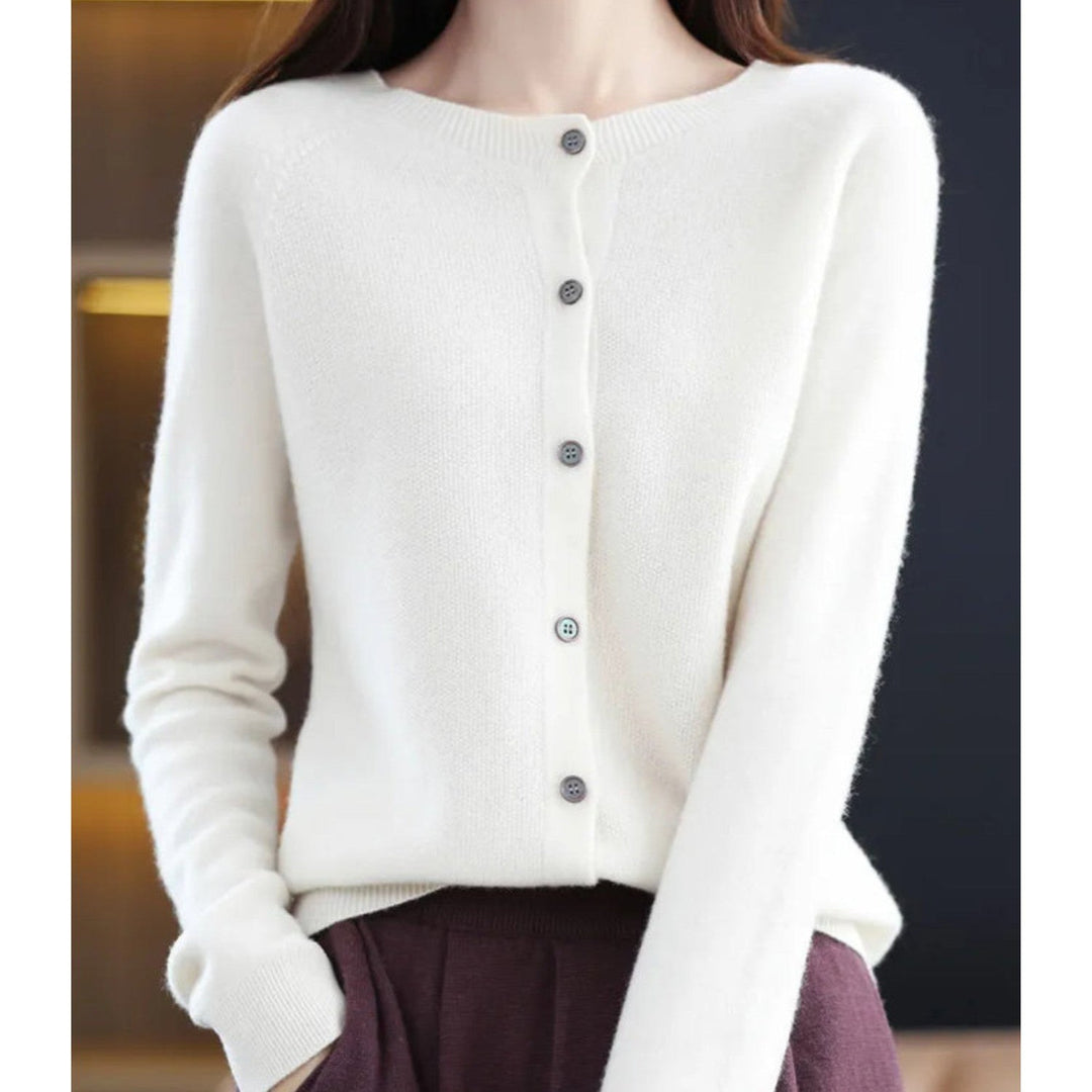 Miroslawa — Soft Merino Wool Blend Cardigan for Women with Button Front, Fashions Galleries