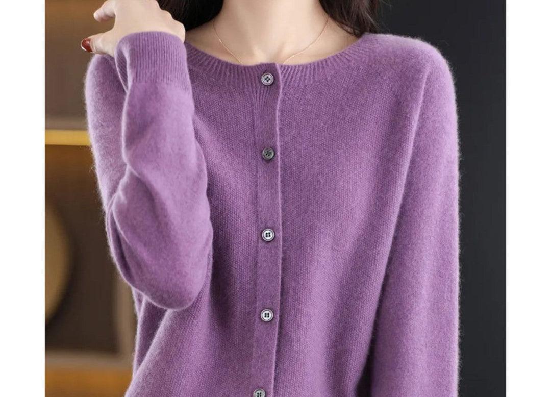 Miroslawa — Soft Merino Wool Blend Cardigan for Women with Button Front, Fashions Galleries