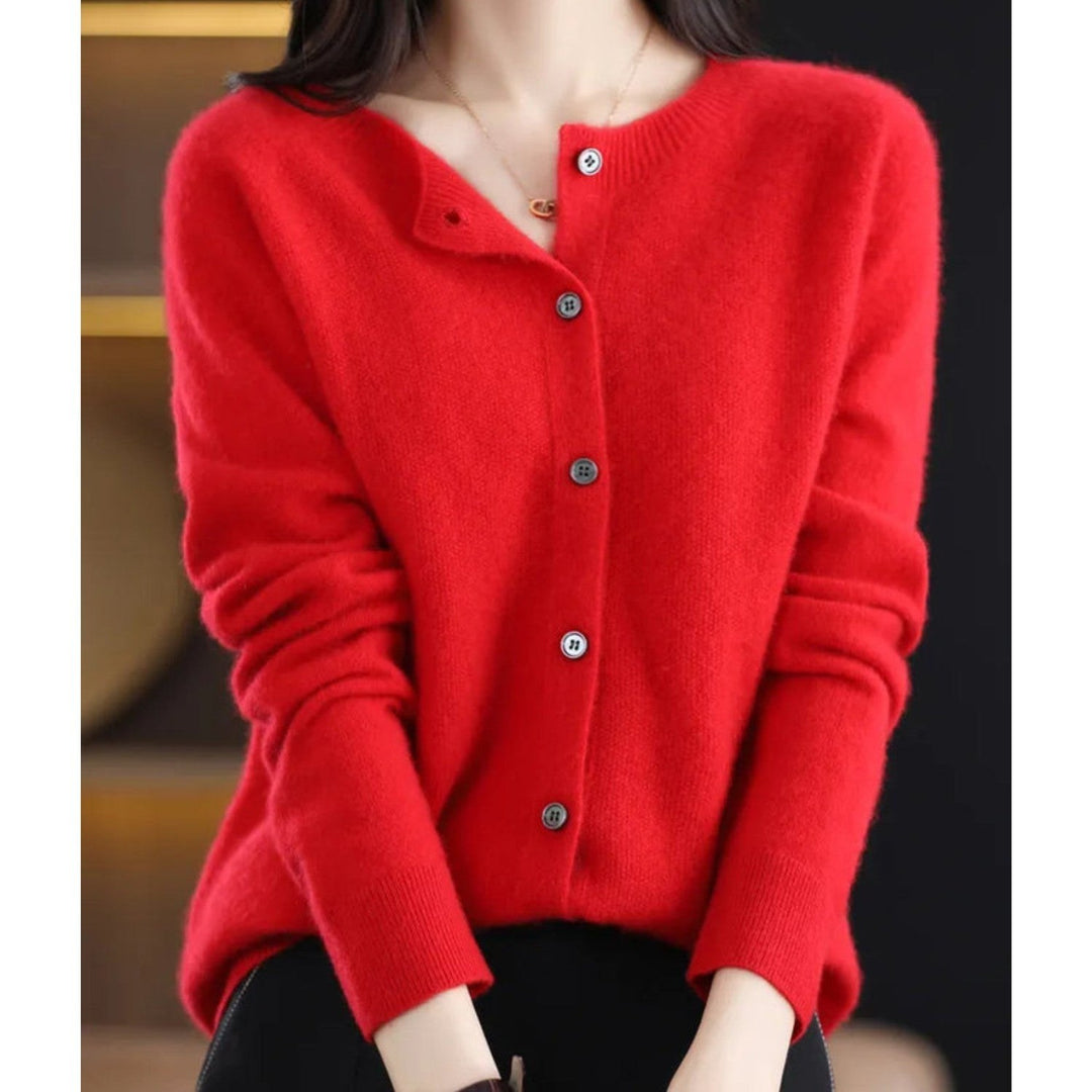 Miroslawa — Soft Merino Wool Blend Cardigan for Women with Button Front, Fashions Galleries