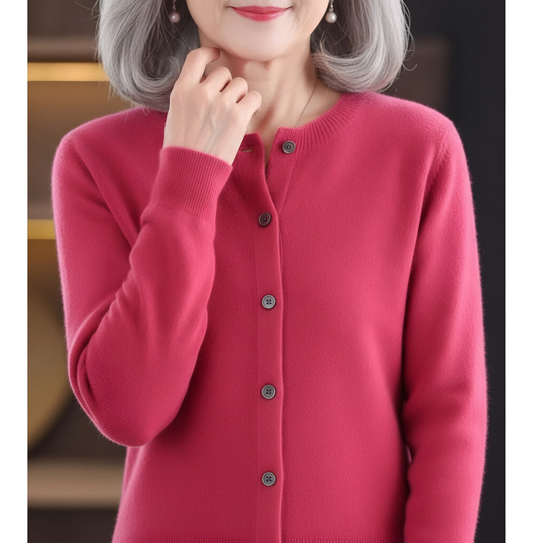 Miroslawa — Soft Merino Wool Blend Cardigan for Women with Button Front, Fashions Galleries