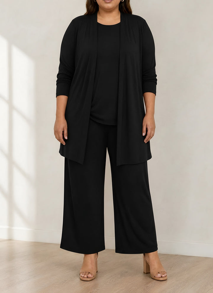 Alexis — Women's Matching Lounge Set in Three Pieces with Wide Legs (2), Fashions Galleries