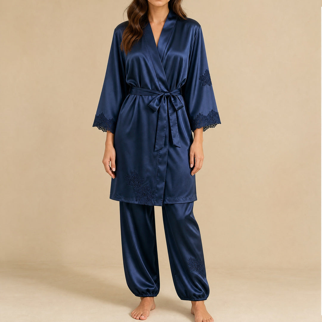 Avery — Five Piece Womens Pajama Sets with Lace Trim, Fashions Galleries