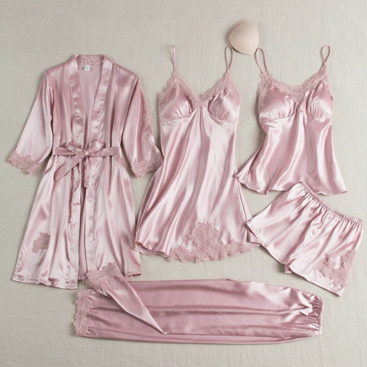 Avery — Five Piece Womens Pajama Sets with Lace Trim (5), Fashions Galleries
