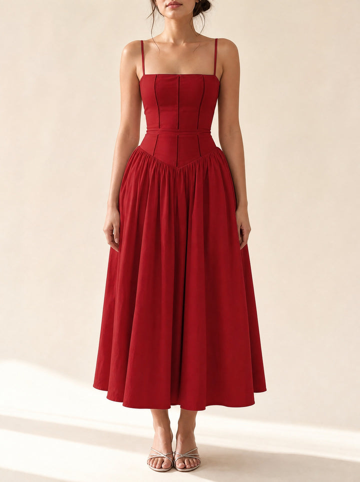 Charlotte — Women's Winter Wedding Guest Dress with Corset Bodice, Fashions Galleries