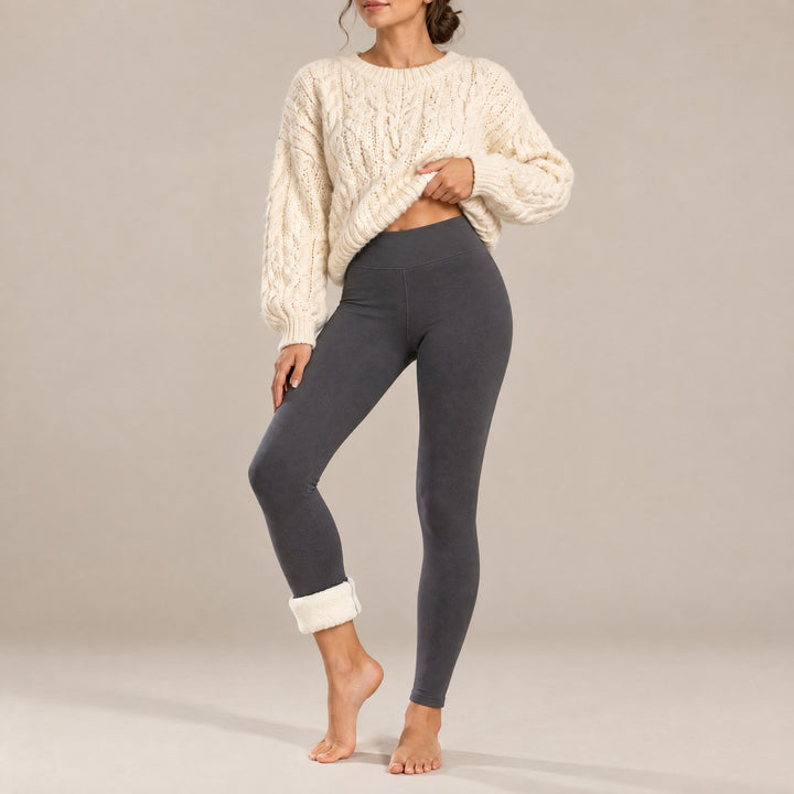 Jenna — Women's Fleece Lined Leggings with High Waist, Fashions Galleries