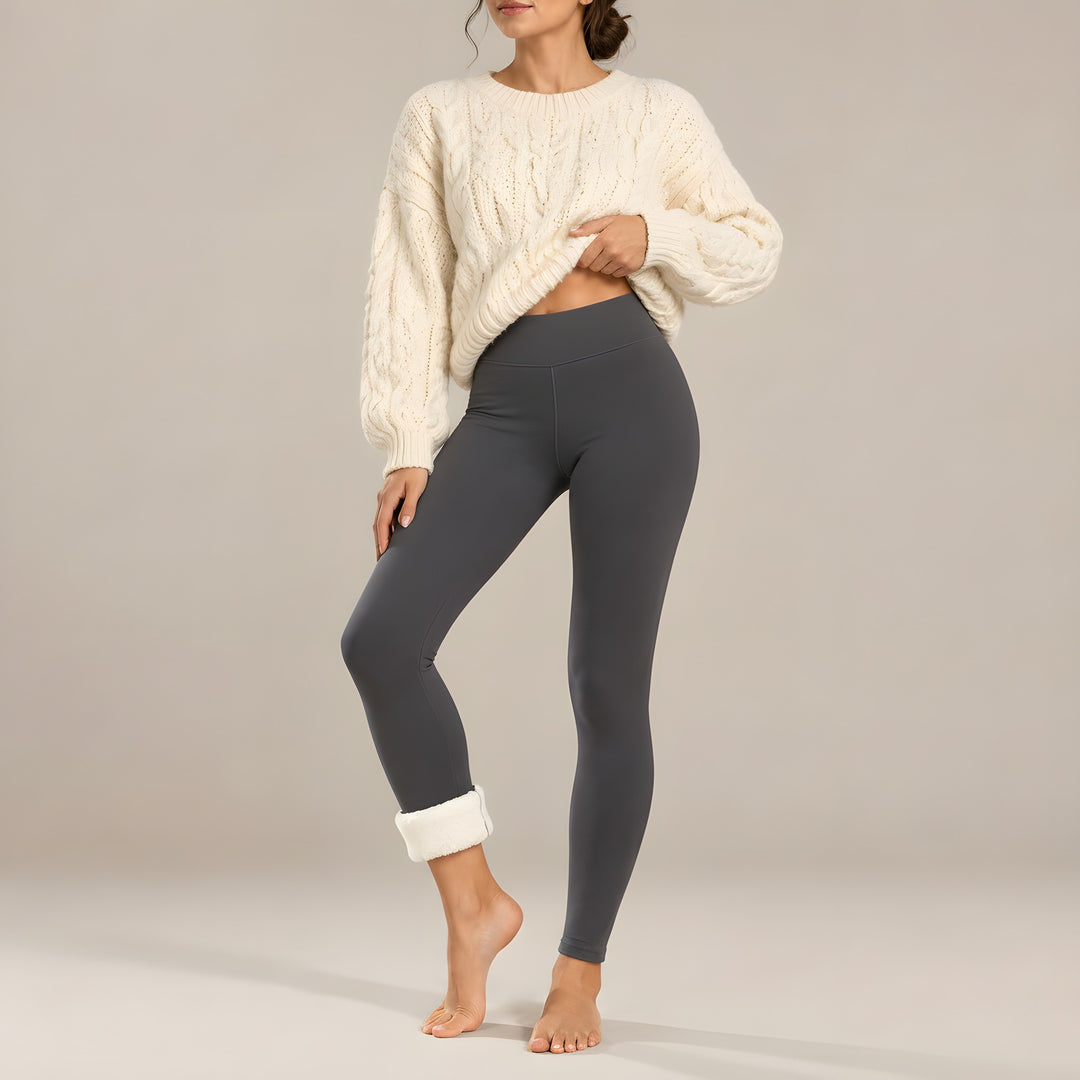 Jenna — Women's Fleece Lined Leggings with High Waist (2), Fashions Galleries