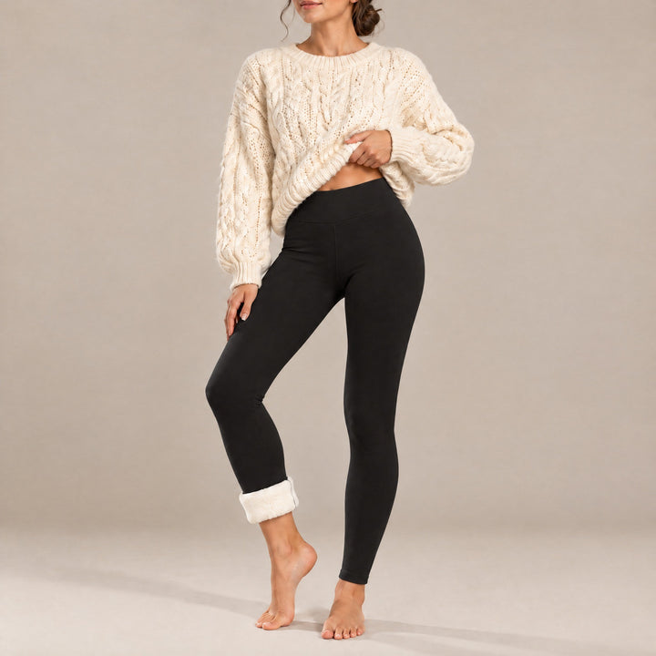 Jenna — Women's Fleece Lined Leggings with High Waist (6), Fashions Galleries