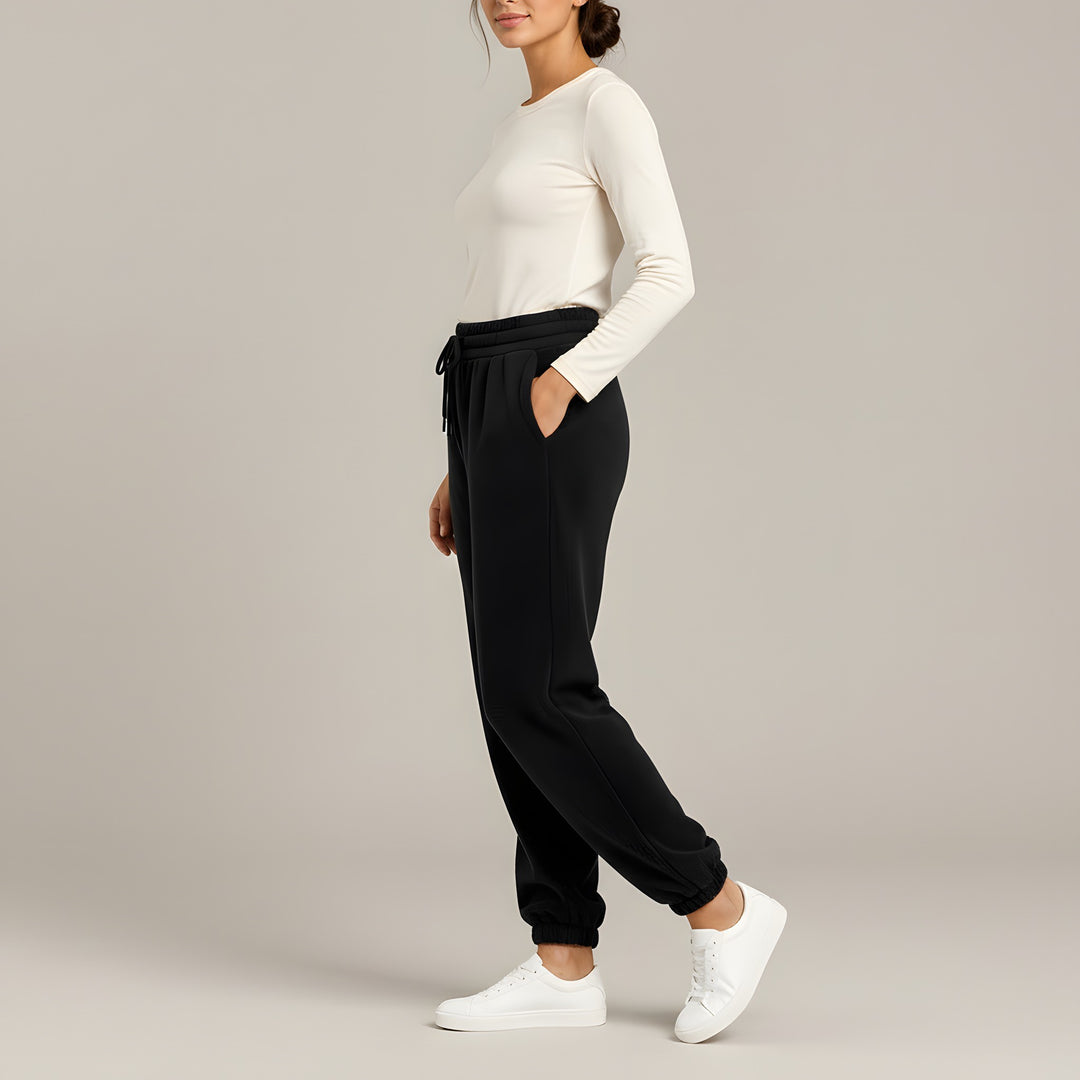 Kylie — Women's Fleece Lined Leggings with Drawstring and Cuffed Hem (3), Fashions Galleries