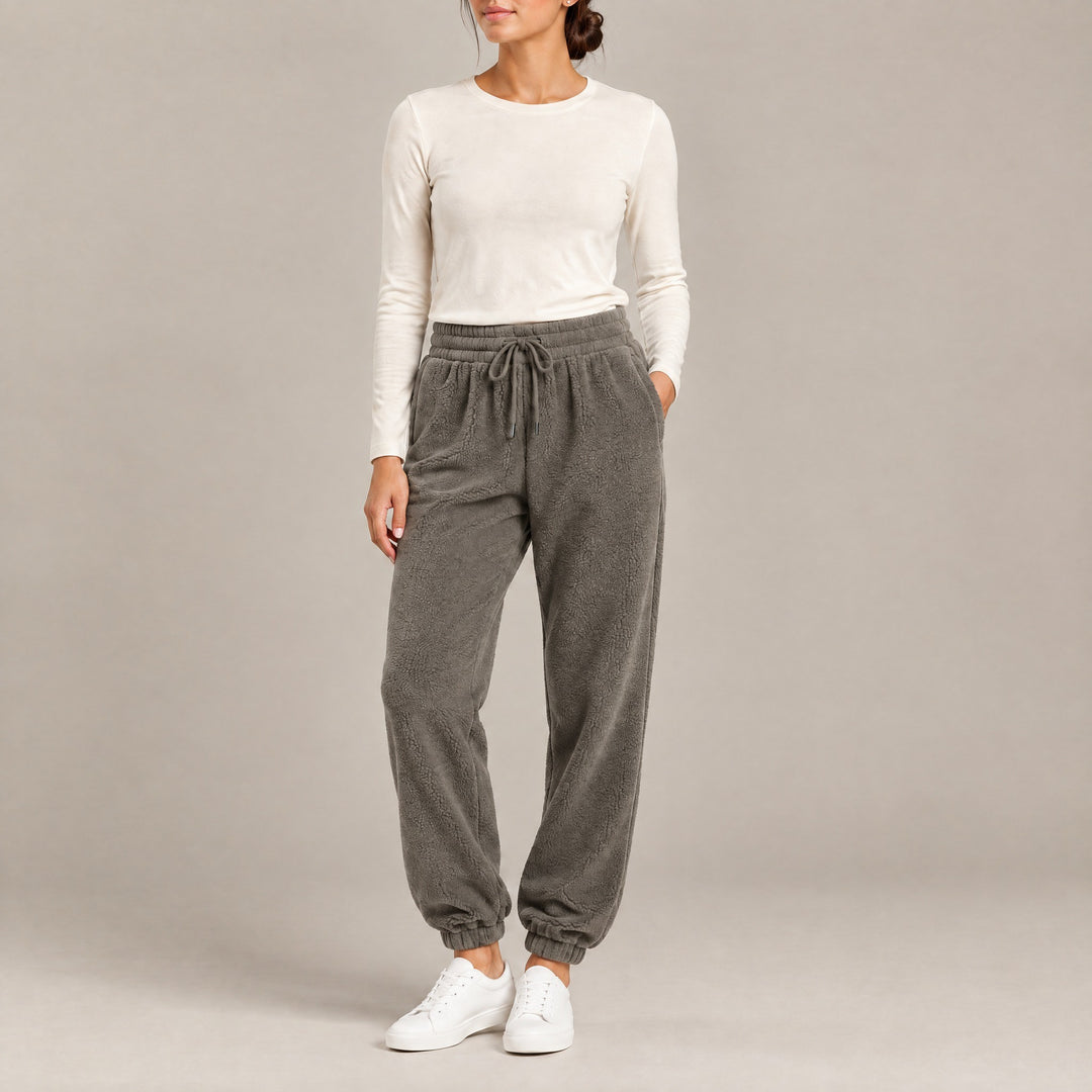 Kylie — Women's Fleece Lined Leggings with Drawstring and Cuffed Hem (5), Fashions Galleries
