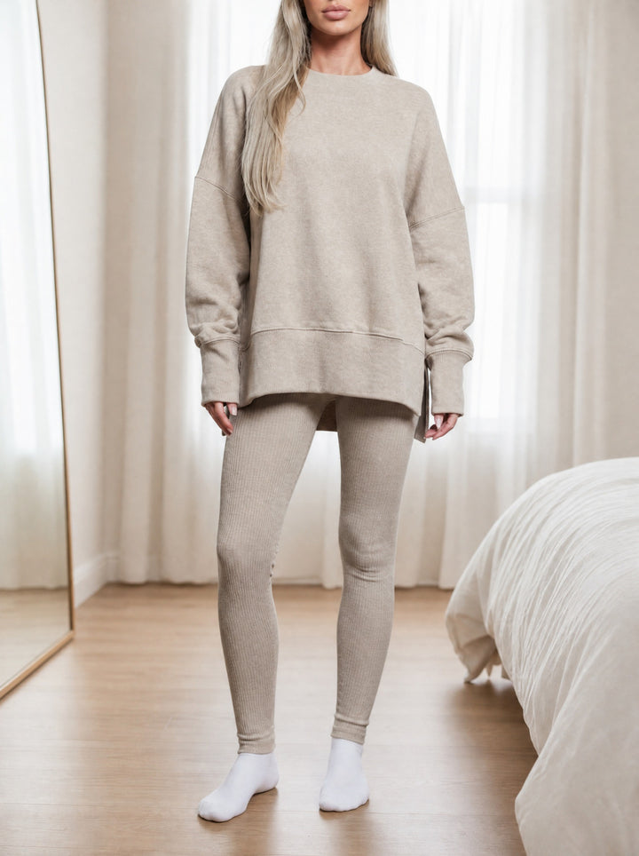 Maya — Women's Pajamas Set with Oversized Sweatshirt and Leggings, Fashions Galleries