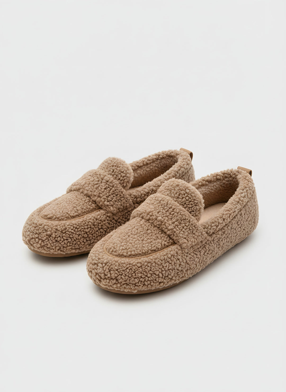 Molly — Women's Slippers in Plush Teddy with Loafer Style (4), Fashions Galleries