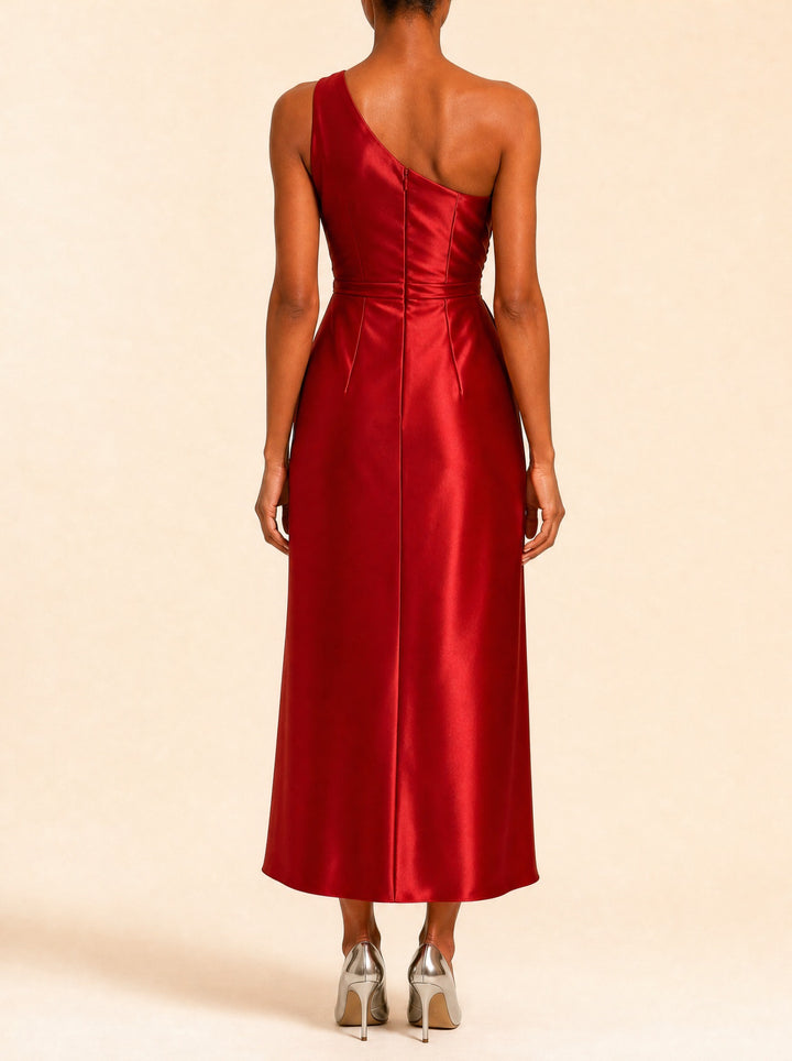 Natalie — Women's Christmas Party Dress with One Shoulder Drape (6), Fashions Galleries