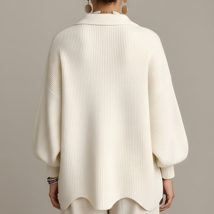 Olivia — Women's Cardigan in Chunky Knit with Large Buttons (4), Fashions Galleries