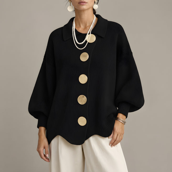 Olivia — Women's Cardigan in Chunky Knit with Large Buttons (5), Fashions Galleries