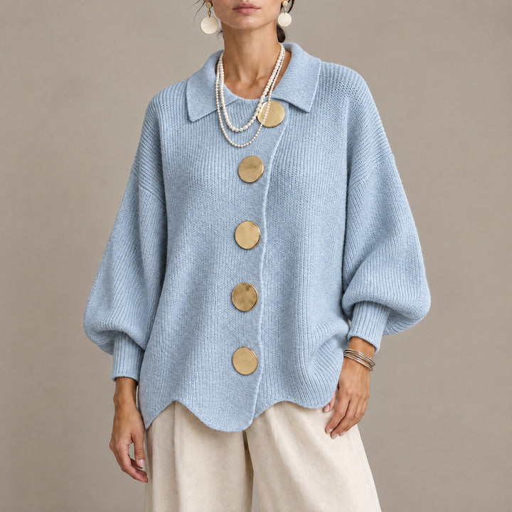 Olivia — Women's Cardigan in Chunky Knit with Large Buttons (7), Fashions Galleries