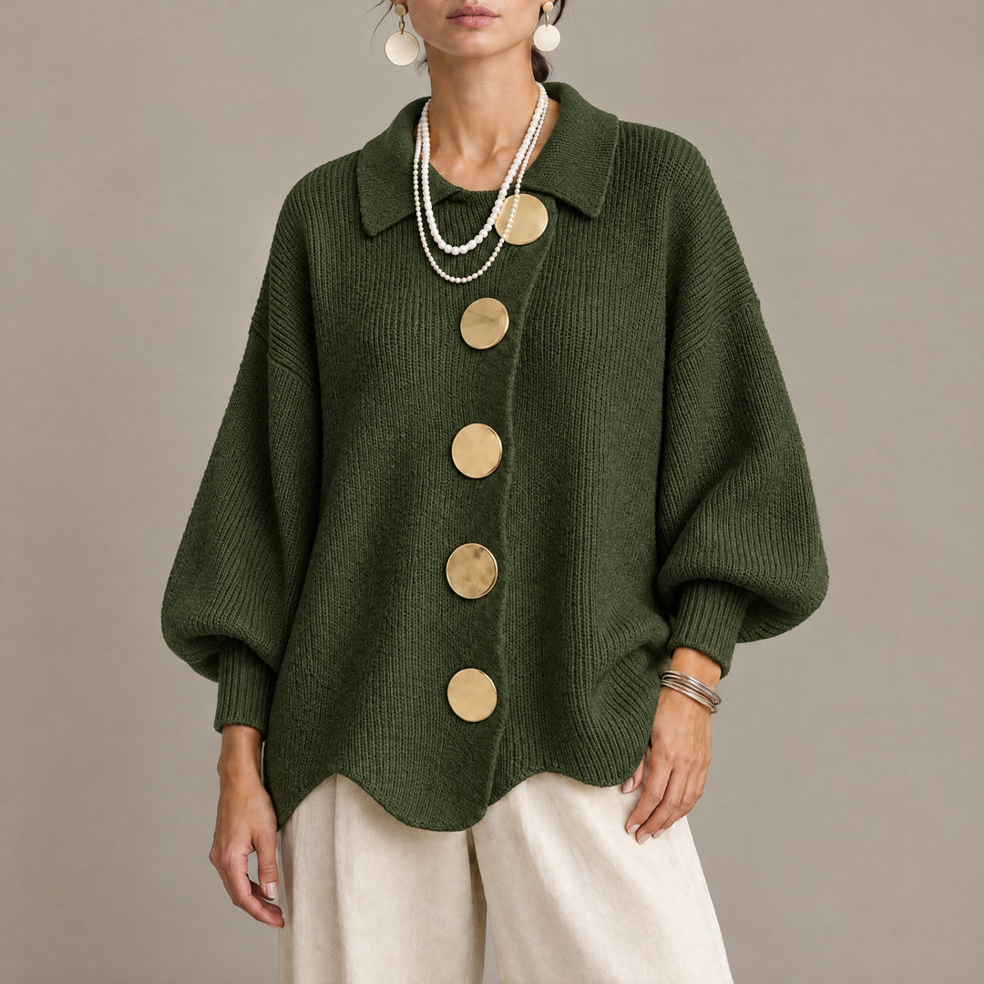 Olivia — Women's Cardigan in Chunky Knit with Large Buttons (11), Fashions Galleries