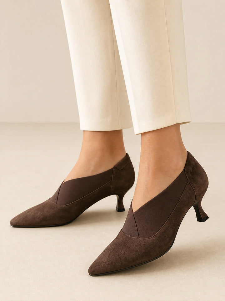 Willow — Classic Pointed Toe Pumps for Women with V Cut Front, Fashions Galleries