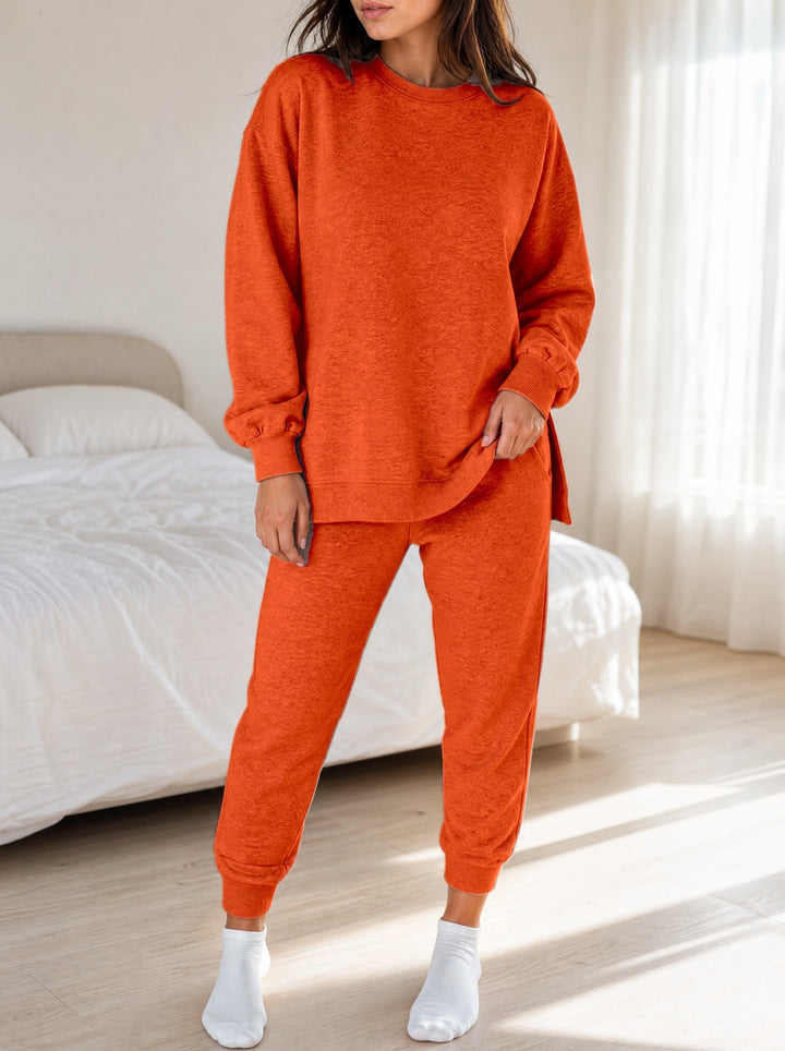 Zoe — Women's Pajamas Set with Oversized Sweatshirt and Joggers (3), Fashions Galleries